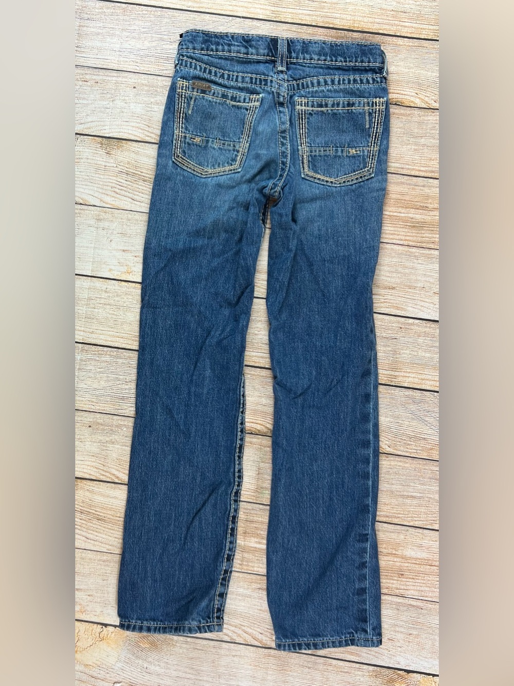 Ariat Western B5 Slim Straight Boundary Denim Blue Jeans Boys Size 14